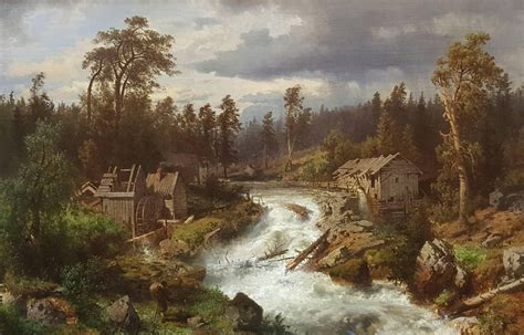 Hermann Ottomar Herzog California Mill Landscape Paintings