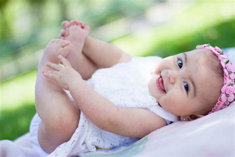 Happy Baby Girl Having Fun Stock Photo Download Image