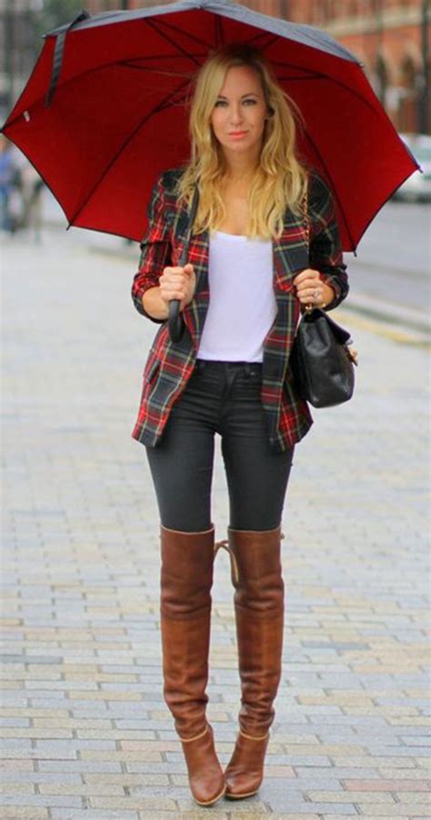 A Stylish Look With Brown Knee High Boots Outfit The Fshn