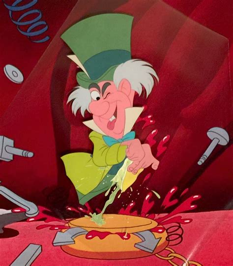 Animation Collection Original Production Cel Of The Mad Hatter From