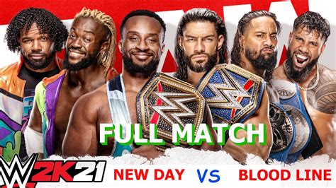 The New Day Vs The Bloodline Monday Night RAW FULL MATCH Six Man Tag Team Action YouTube