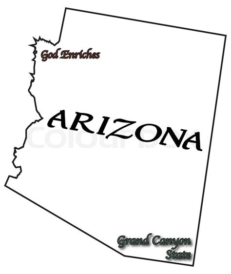 Arizona Outline Vector At Collection Of Arizona