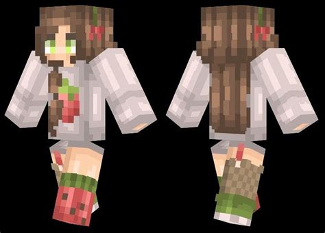 The Front And Back Views Of A Minecraft Female Outfit