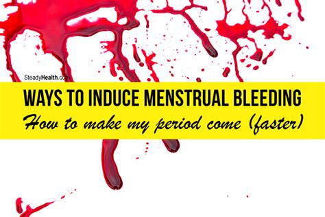 Read all about them so that you can use it to start your periods, as soon as possible. Ways To Induce Menstrual Bleeding: How To Make My Period ...
