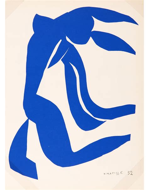 Henri Matisse Nu Bleu 1958 Litografia Originale