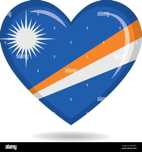 marshall islands national flag in heart shape vector illustration stock vector image and art alamy