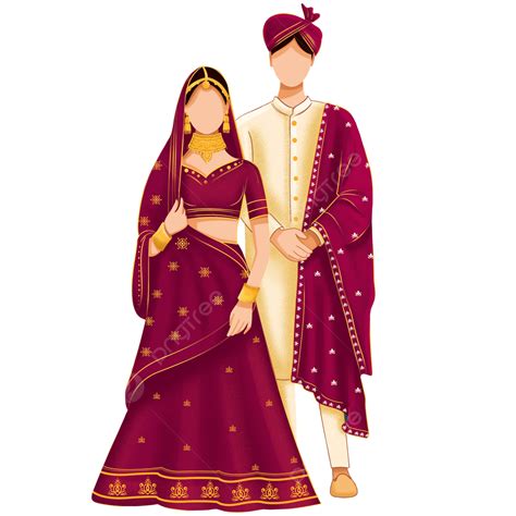 Premium Vector Indian Wedding Couple Character Bride