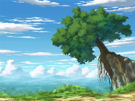 Download Anime Tree Wallpaper