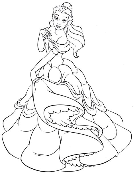 9 belle princess coloring page for you jahsgsbz