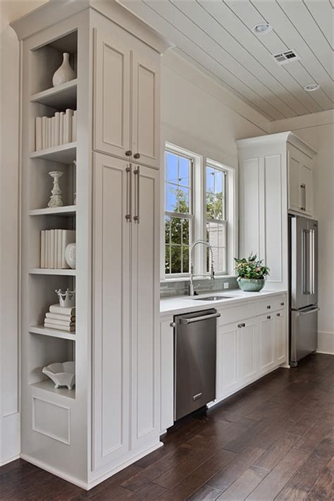 Kitchen cabinet designs give you the space to store all your kitchen items. Kitchen with Built In Cookbook Shelves - Transitional ...
