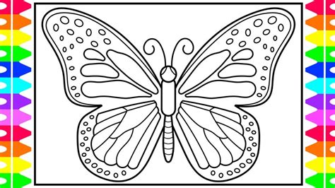 How To Draw A Butterfly Easy Kids Simple Butterfly Coloring Pages