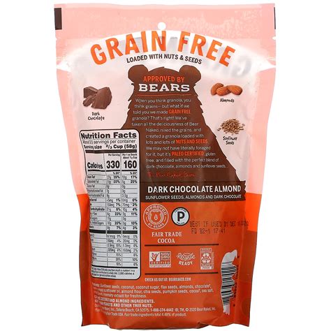 Bear Naked Grain Free Granola Dark Chocolate Almond 8 Oz 226 G IHerb