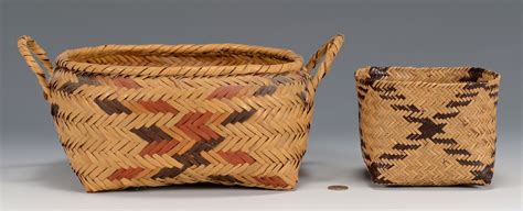 Lot 777 2 Native American Baskets Choctaw And Chitimacha Case Auctions