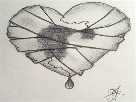 Sad Emotional Drawing Ideas Broken Heart Drawings