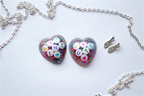 Conversation Hearts Resin Valentine Necklace Diy Resin Crafts Blog