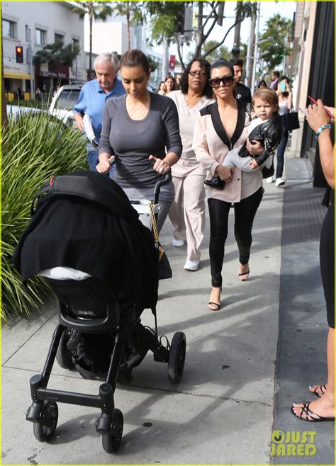 Kim Kourtney Kardashian Get Lunch With Their Daughters Photo