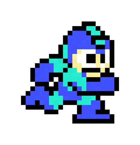An Old School Video Game Character In Blue