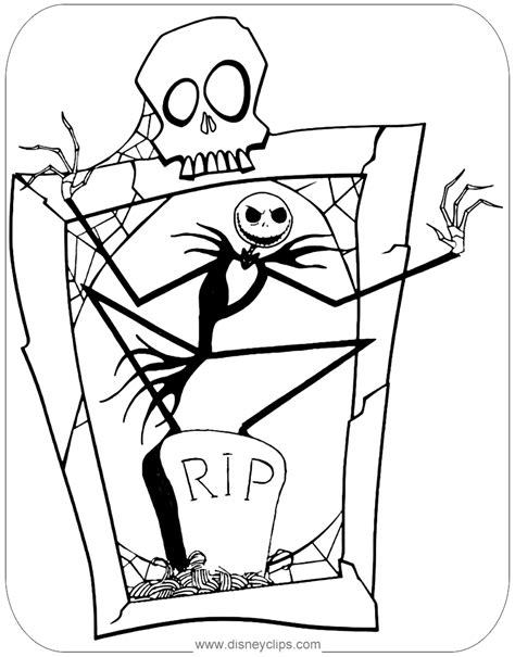 Jack Skellington coloring page from The Nightmare Before Christmas #