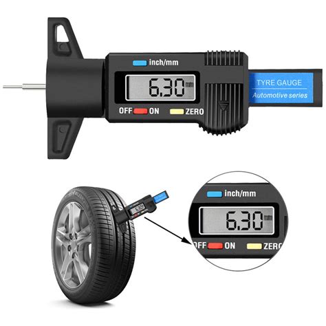 New Auto Digital Tire Tread Depth Gauge Mm Measurer Tool Caliper
