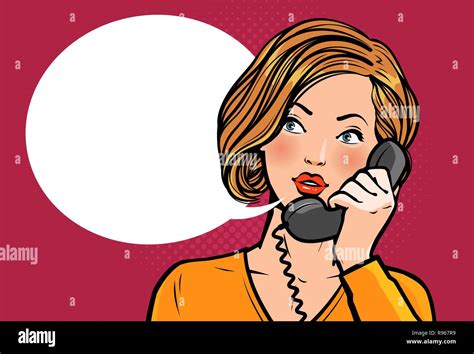 Girl Phoning Stock Vector Images Alamy