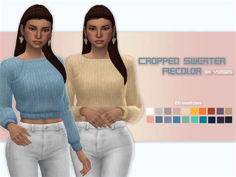The Sims 4 Lazerly S Puresims Cropped Sweater Recolor Sims 4 Sims Vrogue