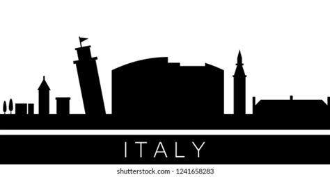 Italy Skyline Silhouette City Design Vector Stock Vector Royalty Free