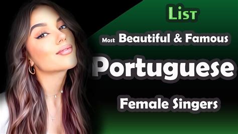 List Most Beautiful And Famous Portuguese Female Singers Youtube