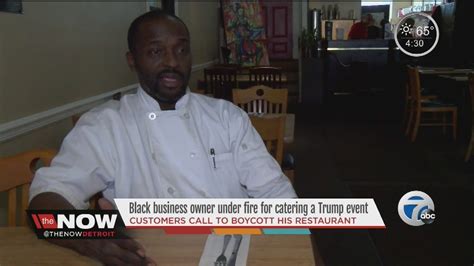 Black Business Owner Under Fire After Catering A Trump Event Youtube