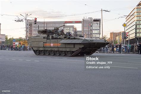 T15 Ifv Armatabased Tracked Heavy Armored Vehicle Moves On Street Stock