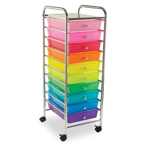 Make Organization A Breeze Our 10 Drawer Rolling Cart Stores A Variety