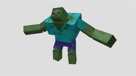 Minecraft Animated Mutant Zombie Download Free 3d Model By Canyutsai