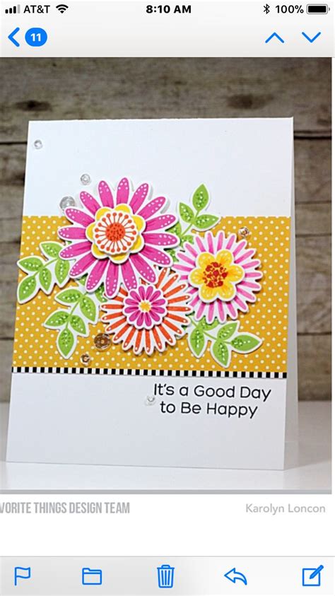 A Card With Flowers On It And The Words Its A Good Day To Be Happy