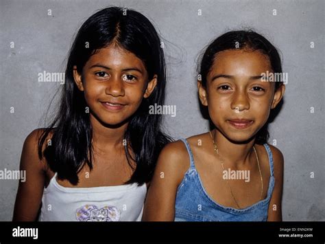 Honduras El Naranjal Two Young Honduran Girls Stock Photo Alamy