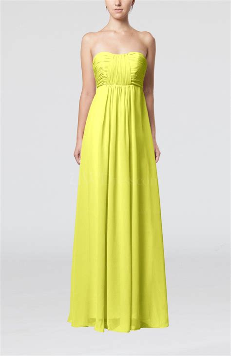 With so many wedding guest dresses to choose from, finding the perfect dress can be a nightmare, which is why we've rounded up the best of the best. Pale Yellow Plain Empire Sleeveless Zip up Floor Length ...