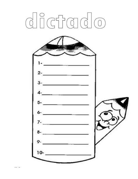 Hojas Para Realizar Dictados Cuaderno De Lectoescritura Dibujos Para