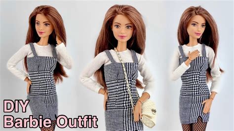 Diy Barbie Doll Outfit Dress And Long Sleeve Top How To Make Trendy