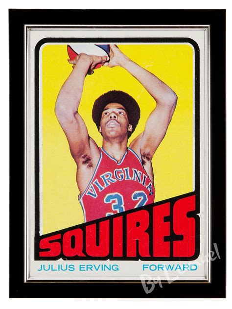 Julius Erving 1972 Topps Basketball T Poster Print Unframed Etsy