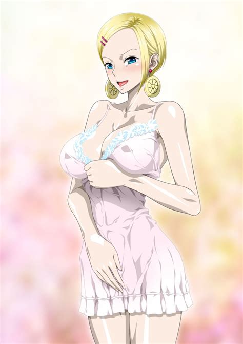 Nel Zel Formula Miss Valentine One Piece Highres Tagme Blonde Hair Blue Eyes Nipples