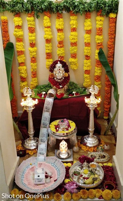 Varalakshmi Pooja Decoration Mandir Decoration Diwali Decorations