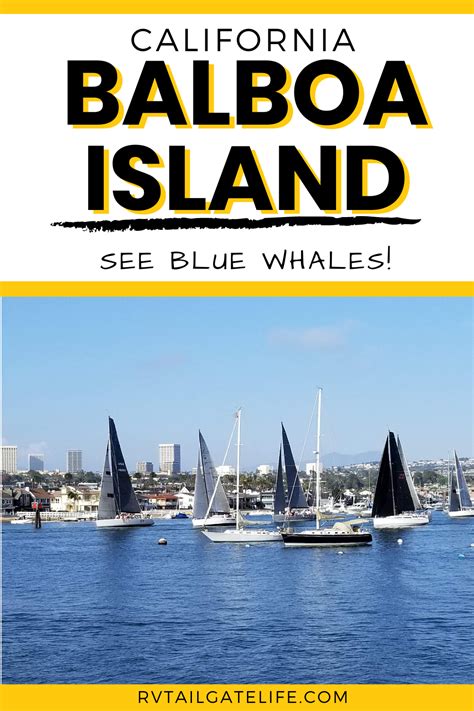 Sailboats In The Water With Text Overlay California Balboa Island See