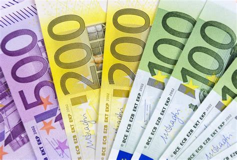Currency Of The European Union Of Different Denominations 4 Stock Image