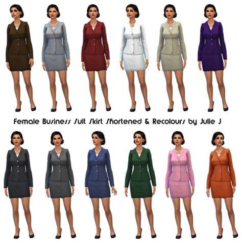 Female Business Suit Skirt Shortened And Recolours At Julietoon Julie J