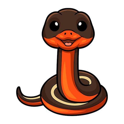 Premium Vector Cute Happy Garter Snake Cartoon