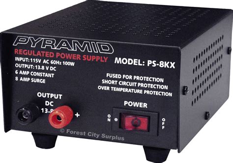 Pyramid Canada Ps8kx Regulated 12 Volt 6 Amp Power Supplies Regulated