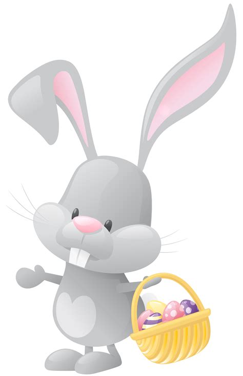 Easter Bunny Rabbit Basket Clip Art Easter Bunny With Basket
