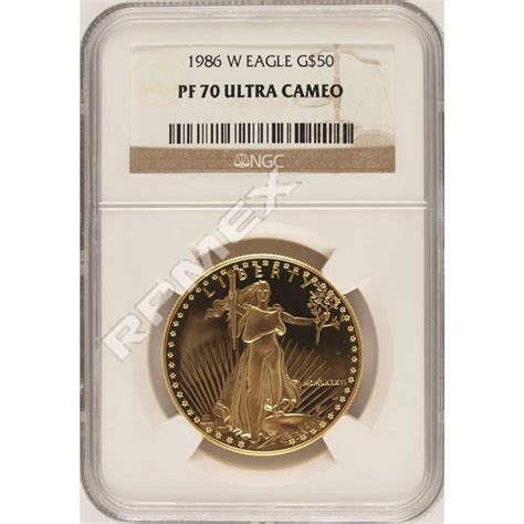 1986 50 Gold American Eagle Proof Ngc Pf70 Republic Precious Metals