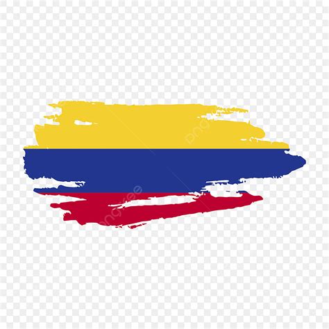 콜롬비아 국기 브러시 스트로크 뇌졸중 세계 깃발 PNG 일러스트 및 벡터 에 대한 무료 다운로드 Pngtree
