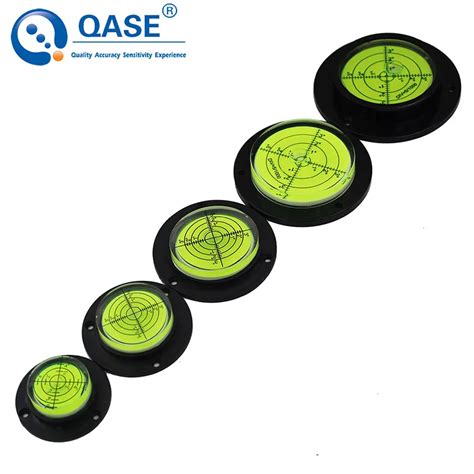 Qase Round Spirit Level Bubble Leveler With Mounting Holes Diameter 50mm 100mm Factory Direct