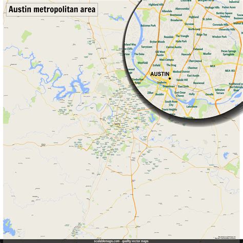 Scalablemaps Vector Map Of Austin Gmap Regional Map Theme Map Map