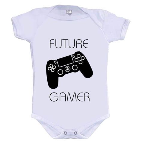 Body Divertido Future Gamer Camiseteria Sa Branco Roupas De Bebê